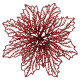 Прикраса новорічна Квітка Різдвяник павутинка-2 - червона