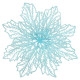 Прикраса новорічна Квітка Різдвяник павутинка-2 - блакитна