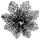New Year's decoration Flower Christmas cobweb - black