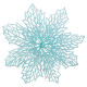 New Year's decoration Flower Christmas cobweb - sky blue