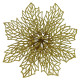 Прикраса новорічна Квітка Різдвяник павутинка - золота