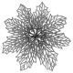 New Year's decoration Flower Christmas cobweb - silver