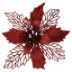 Прикраса новорічна Квітка Різдвяник середня - червона
