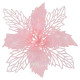 Прикраса новорічна Квітка Різдвяник середня - рожева