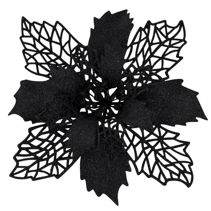 New Year's decoration Flower Christmas large - black