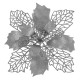 New Year's decoration Flower Christmas large - silver