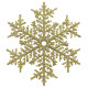 Новогоднее украшение Снежинка 20 см - золотой