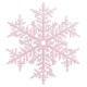 Новогоднее украшение Снежинка 20 см - розовый