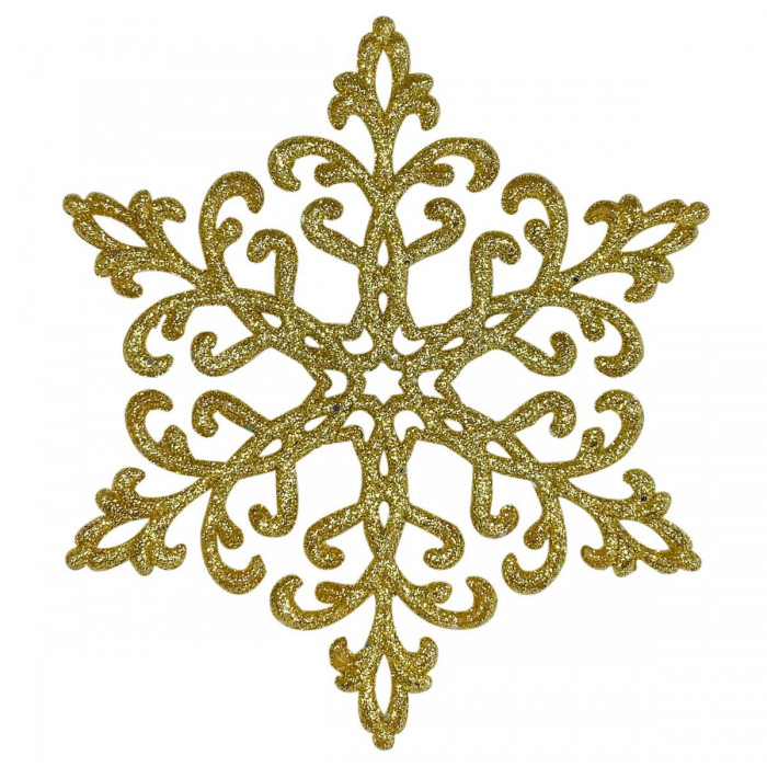 Christmas decoration Snowflake crystal - gold