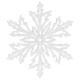 Новогоднее украшение Снежинка Морозко - белый