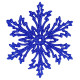 Новогоднее украшение Снежинка Морозко - синий
