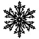 Новогоднее украшение Снежинка Морозко - черный