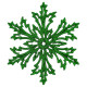 Новогоднее украшение Снежинка Морозко - зеленый