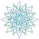 Christmas decoration Snowflake Molecule - sky blue