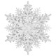 Новогоднее украшение Снежинка Классика объемная - белый