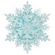 Christmas decoration Snowflake Classic three-dimensional - sky blue