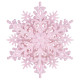 Новогоднее украшение Снежинка Классика объемная - розовый