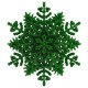 Новогоднее украшение Снежинка Классика объемная - зеленый