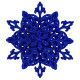 Новогоднее украшение Снежинка Кристалл объемная - синий