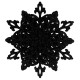 Christmas decoration Snowflake Crystal three-dimensional - black