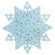 Новогоднее украшение Снежинка Кристалл объемная - голубой