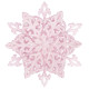 Новогоднее украшение Снежинка Кристалл объемная - розовый