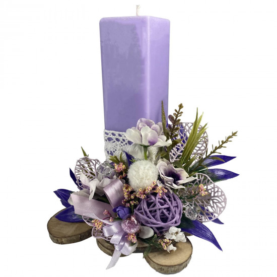Candle with decor
