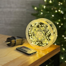 LED Garland "Rosa" 200m, warm white color LEDs on green wire (art. 3470)