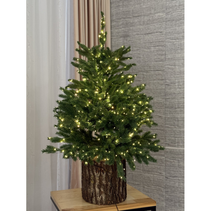 LED Garland Rosa 50 meters, warm white color LEDs on white wire, 500 LED, with remote control