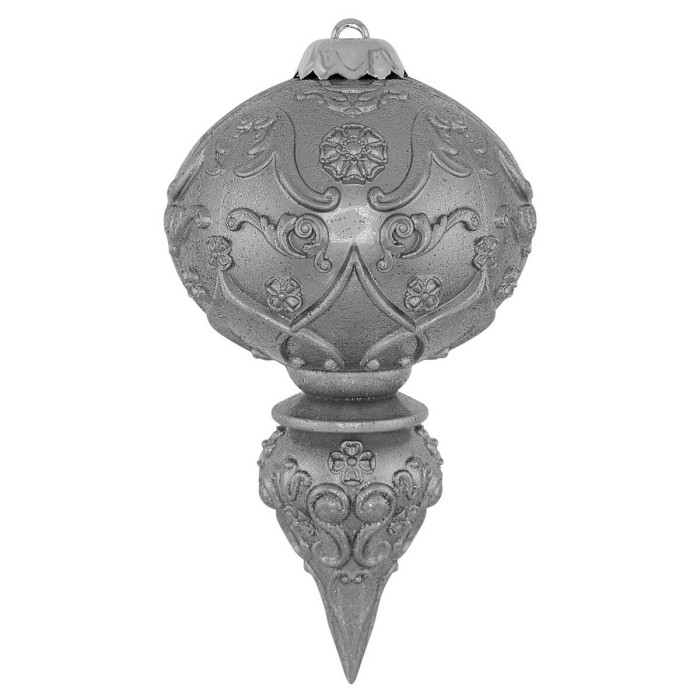 Прикраса новорічна Дзиґа еліт-2 - срібна