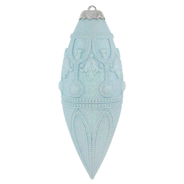 Прикраса новорічна Овал еліт - блакитний