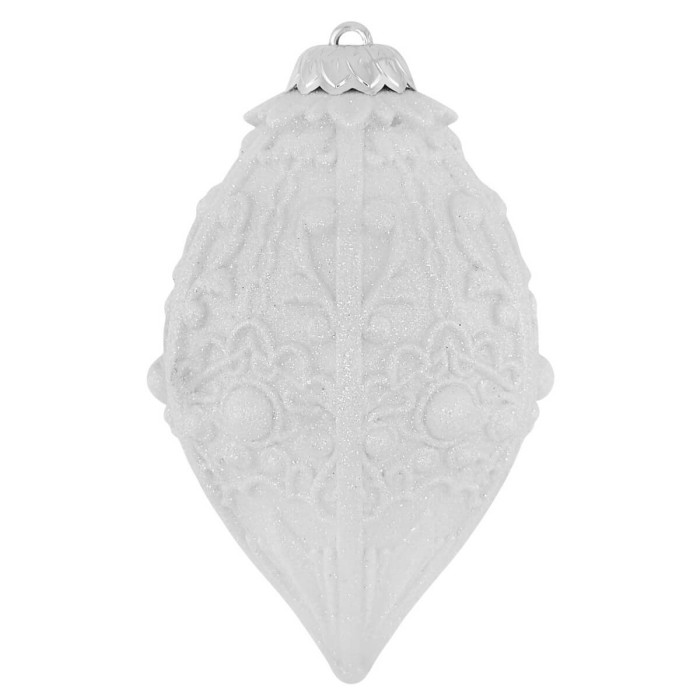 Прикраса новорічна Овал еліт-2 - білий