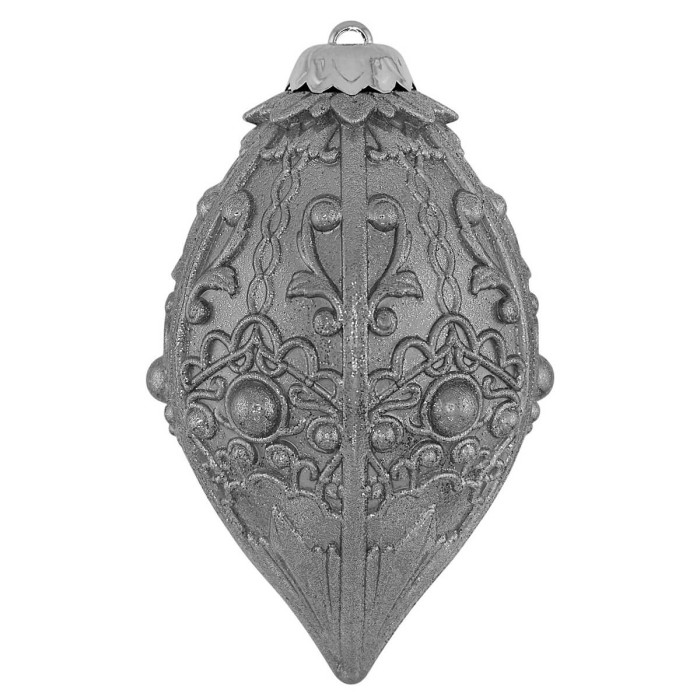 Прикраса новорічна Овал еліт-2 - срібний