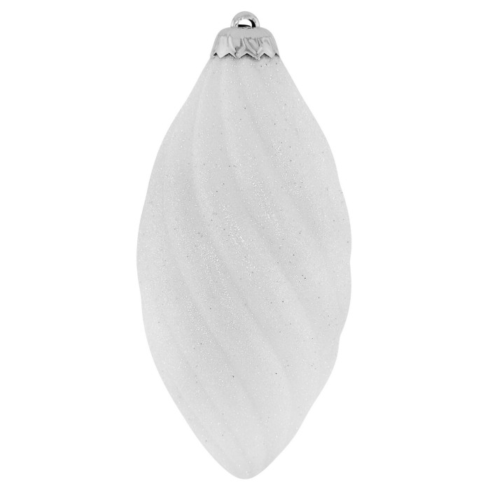 Прикраса новорічна Овал спіральний - білий