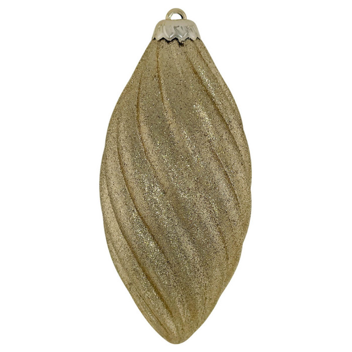 Прикраса новорічна Овал спіральний - золотий