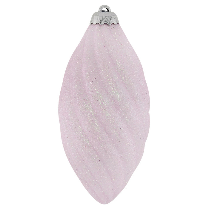 Прикраса новорічна Овал спіральний - рожевий