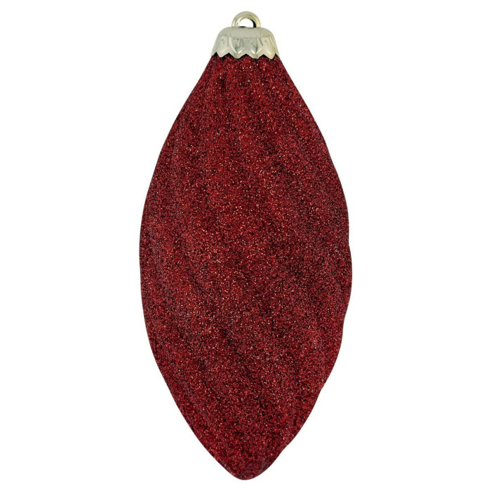 Прикраса новорічна Овал спіральний - червоний