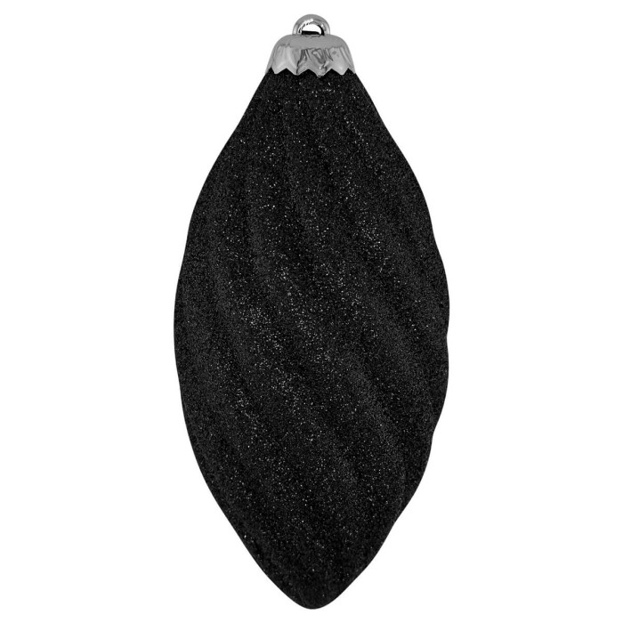 Прикраса новорічна Овал спіральний - чорний