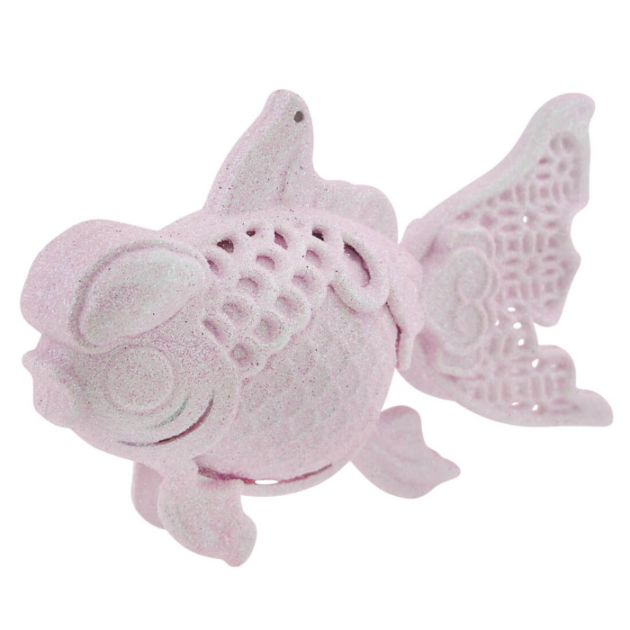 Прикраса новорічна Рибка - рожева