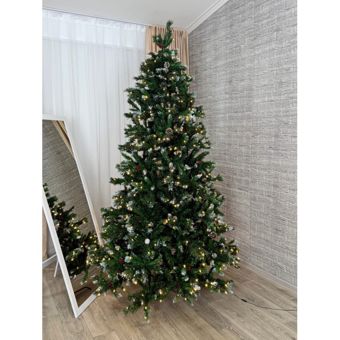 Новорічна Ялинка 2,4 м "Сяйво" з вмонтованою гірляндою