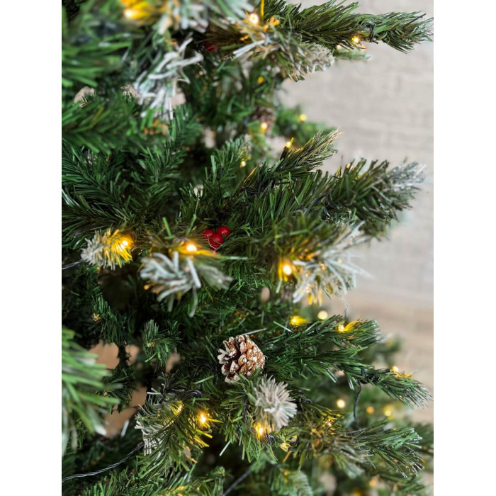 Новорічна Ялинка 2,4 м "Сяйво" з вмонтованою гірляндою