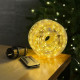 LED Garland Rosa 300 meters, warm white color LEDs on white wire, 3000 LED, with remote control