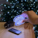 LED Garland Rosa 50 meters, cool white color LEDs on white wire, 500 LED, with remote control